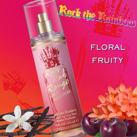 Juicy Couture Rock The Rainbow Rah Rah Rouge Body Mist Spray, Perfume for Women, 8.0 fl oz -F7-0050