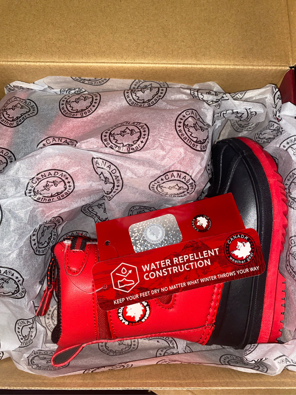 Canada Weather Gear Cold Weather Boots Red/Black - Red & Black Adelle Duck Boots - Kids Size 8M - K12 - 285