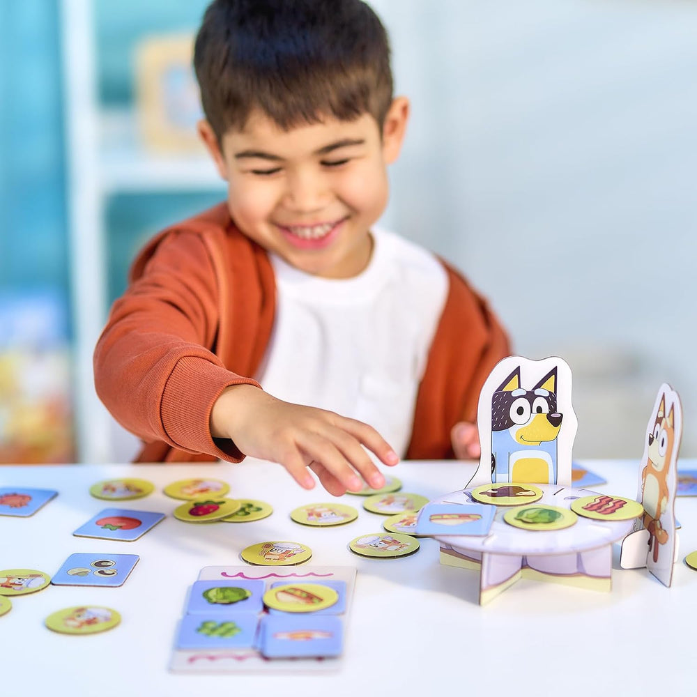 Bluey Fancy Restaurant Game, Join and Bingo as They Match Food Cards to Help Dad Prepare a Special Dinner for Mum, Serve up Fun While Building Memory and Matching Skills, Ages 3+, 2 4 Players -F7-0091