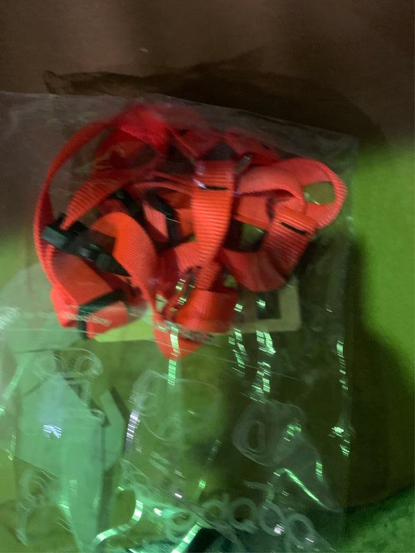 LupinePet Basics 3/4" Blaze Orange 14-24" Adjustable Roman Dog Harness for Medium Dogs -J8-0230