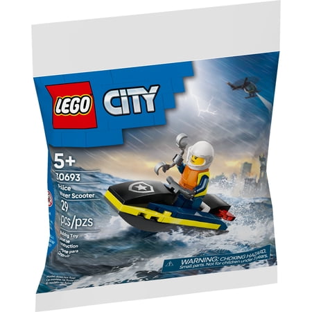 LEGO City Police Water Scooter Building Toy - Includes Police Office Minifigure - L3 - 1385