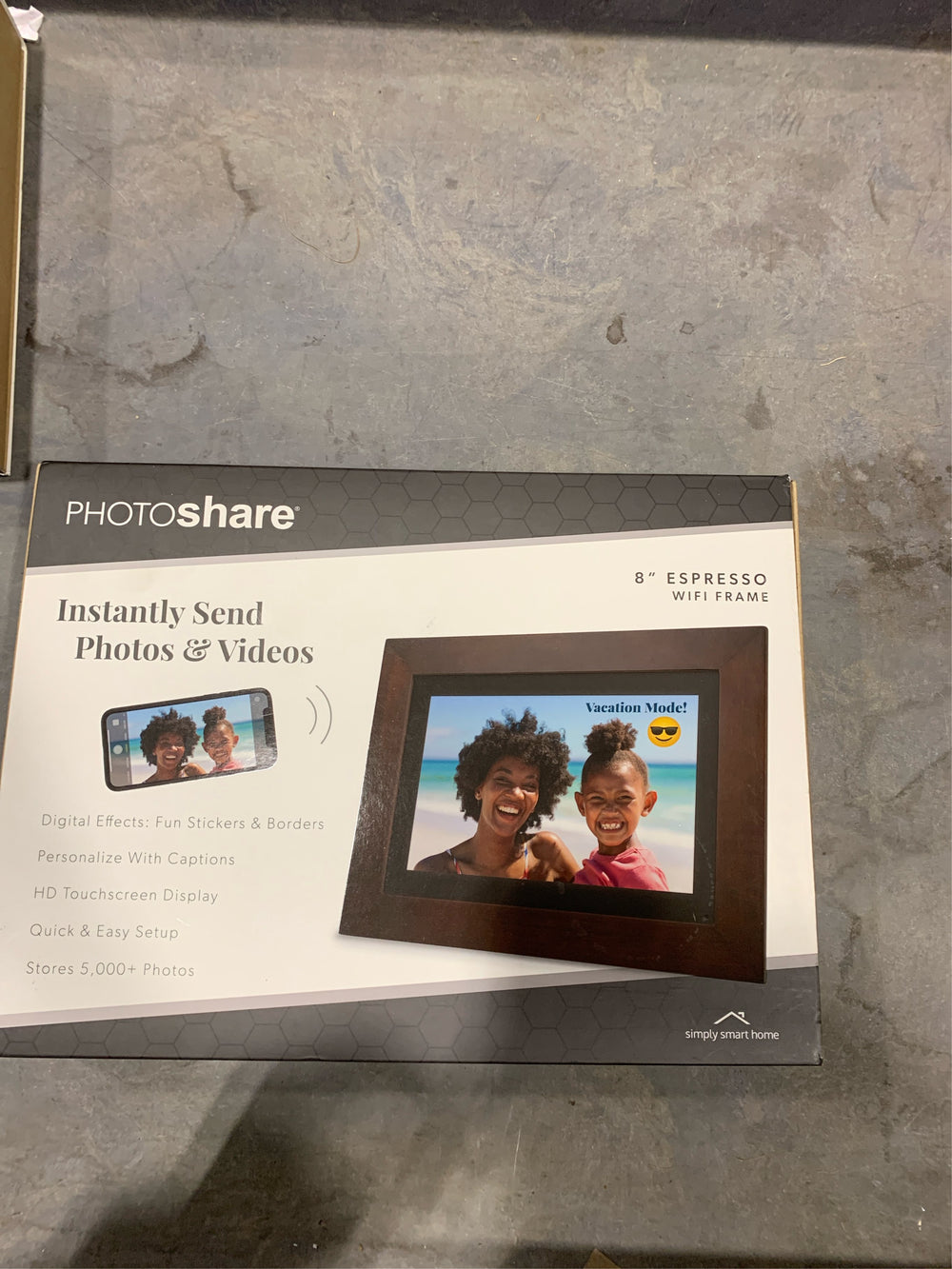 Simply Smart Home PhotoShare Friends and Family 8" Smart Digital Photo Frame -F12-0929 -F12-0931 -F12-0935 -B7-1171 -B7-1172