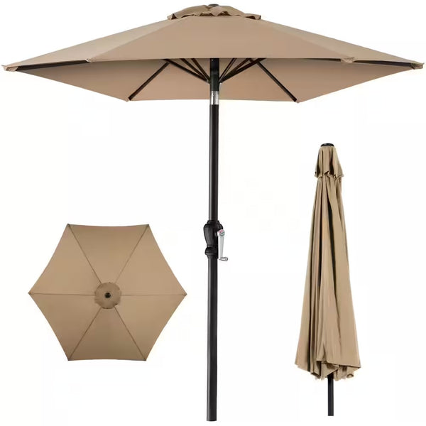 10 ft. Market Tilt Patio Umbrella in Tan 1756