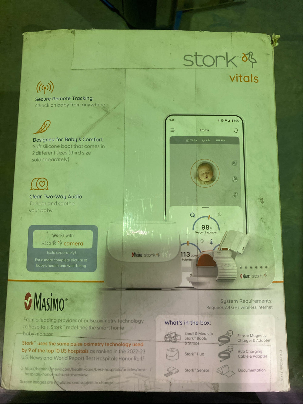 Masimo Stork  Vitals FDA Cleared Smart Home Baby Monitoring System - L11 - 190
