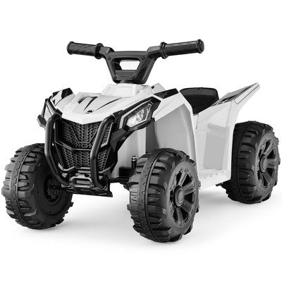 Best Choice Products 6V Kids Ride-On 4-Wheeler Quad ATV Car w/ 1.8mph Max Speed, Treaded Tires - white -K4-0046