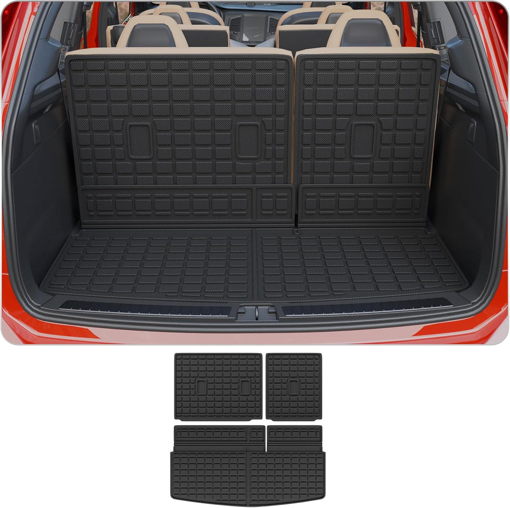 Cargo Mat Compatible with 2018-2024 Ford Expedition Lincoln Navigator (Not for Max or L Models) Cargo Liner Trunk Liner 2023 Expedition 7&8 Seats Accessories (Trunk Mat+Backrest Mats) 1945