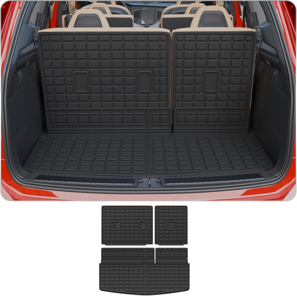 Cargo Mat Compatible with 2018-2024 Ford Expedition Lincoln Navigator (Not for Max or L Models) Cargo Liner Trunk Liner 2023 Expedition 7&8 Seats Accessories (Trunk Mat+Backrest Mats) 1945