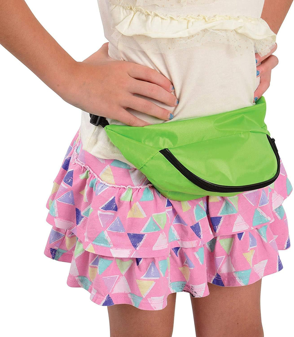 U.S. Toy Assorted Neon Color Adjustable Fanny Packs (12) - G6 - 1758