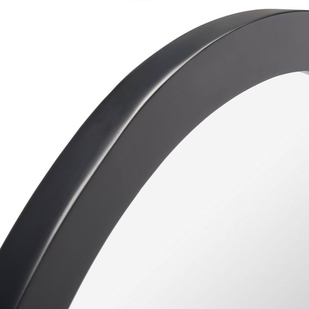 Deonna 23.5 in. W x 23.5 in. H Wood Round Modern Black/Natural Wall Mirror - H10 - 232