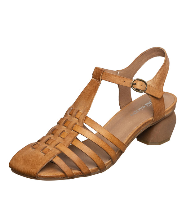 Taupe Aren Leather Sandals - Women Size 40 - J9-0250