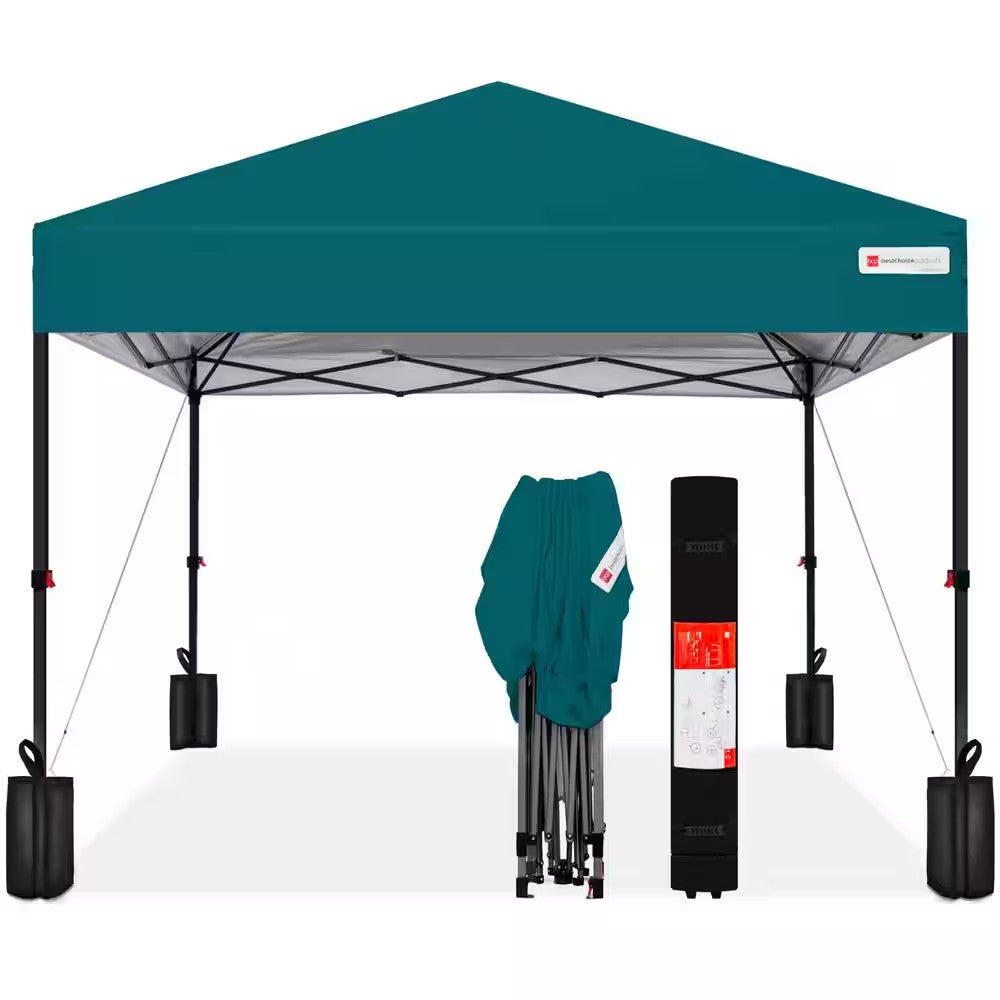 10 ft. x 10 ft. Cerulean Easy Setup Pop Up Canopy Instant Portable Tent w/1-Button Push and Carry Case - C3 - 1024