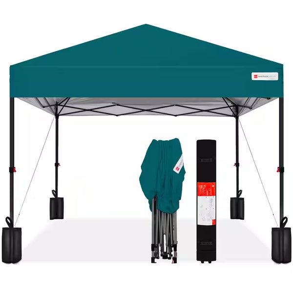 10 ft. x 10 ft. Cerulean Easy Setup Pop Up Canopy Instant Portable Tent w/1-Button Push and Carry Case - C3 - 1024