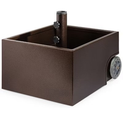 Best Choice Products Portable Steel Umbrella Base Stand for Patio, Up to 150 lbs w/ Fillable Planter, Drainage, Wheels -B6-0492