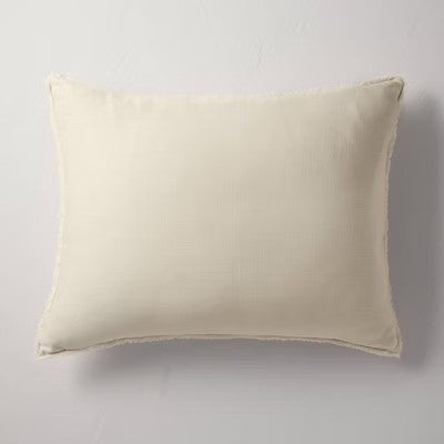 King Euro Heavyweight Linen Blend Throw Pillow Nat