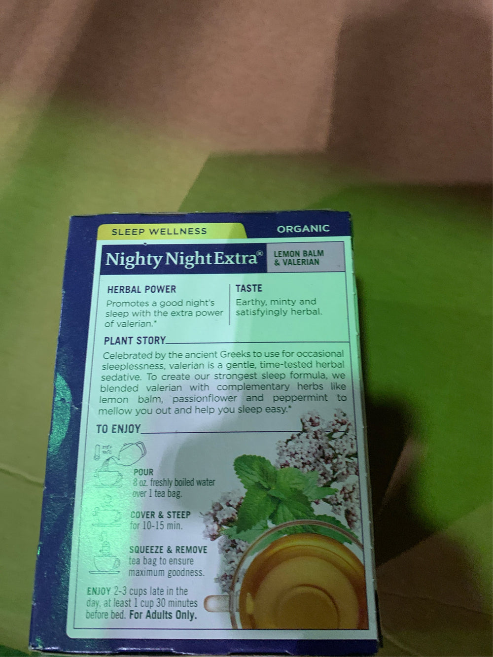 Traditional Medicinals Organic Nighty Night Valerian Herbal Tea - 16ct - K10-0123