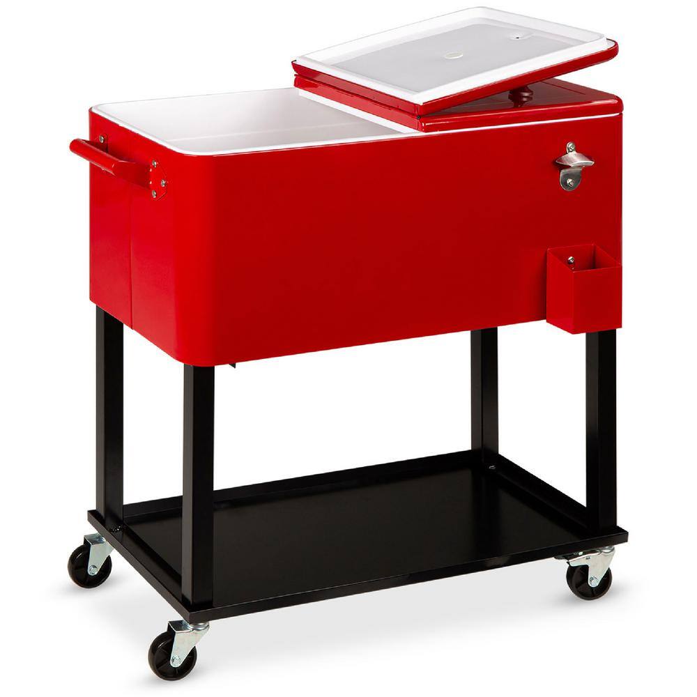20 gal Wheeled Chest Cooler with Bottle Opener, Drain Plug -M3-0014