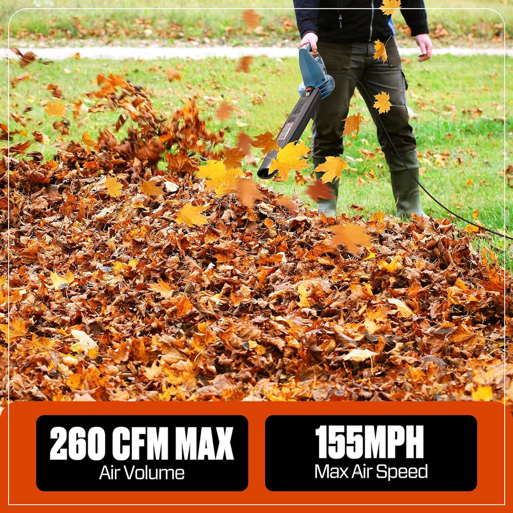 SENIX 6 AMP Handheld Electric Leaf Blower, Up to 260 CFM and 155 MPH, Lightweight, 120V (BLE06-L) 1498