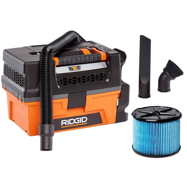 RIDGID 3 Gal. 5.0 Peak HP NXT Shop Vacuum Wet Dry Vac with Fine Dust Filter, Expandable Hose and Accessory Attachments HD0300