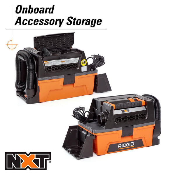 RIDGID 3 Gal. 5.0 Peak HP NXT Shop Vacuum Wet Dry Vac with Fine Dust Filter, Expandable Hose and Accessory Attachments HD0300