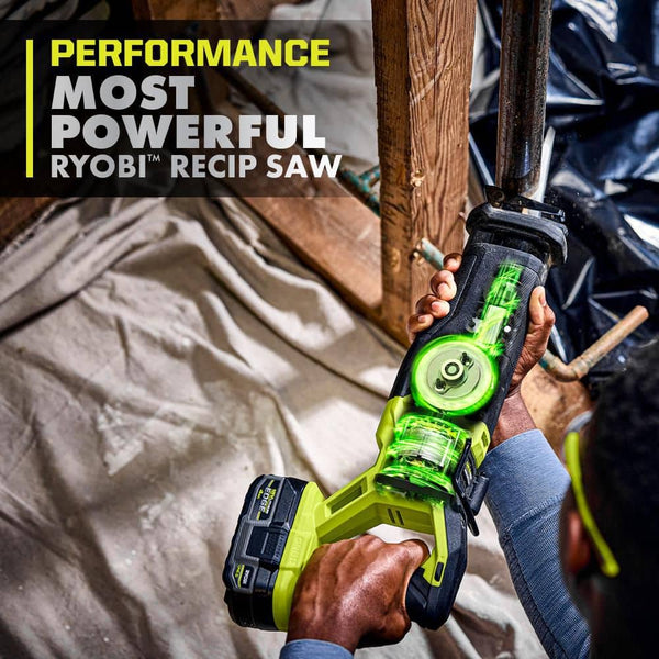 RYOBI ONE+ HP 18V Brushless Cordless Reciprocating Saw (Tool Only) 1852